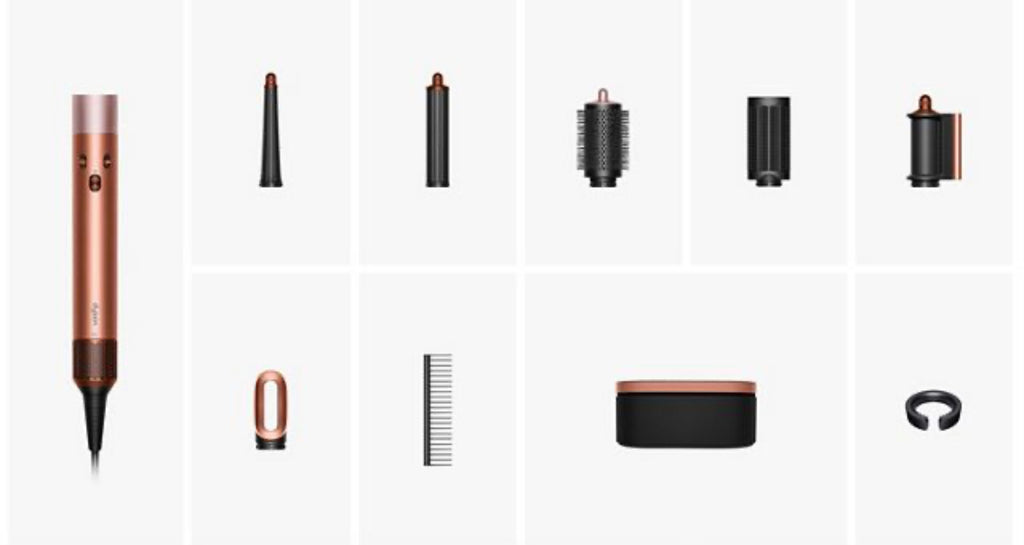 Multi-styler Dyson Airwrap i.d. cheveux raides à ondulés (Soie ambrée)